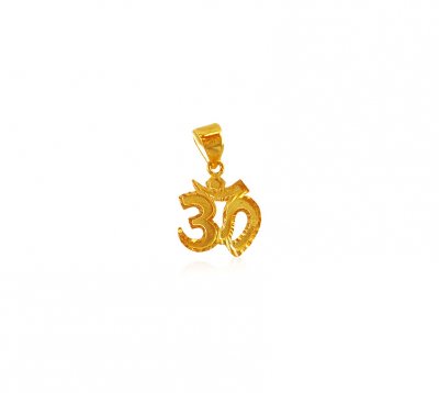 22K Yellow Gold Om Pendant ( Om Pendants )