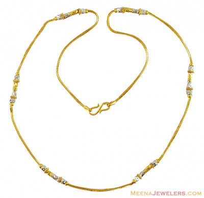2 Tone Gold Fancy Chain 22k Gold ( 22Kt Gold Fancy Chains )