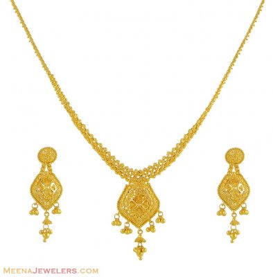 Designer Gold Necklace set ( 22 Kt Gold Sets )