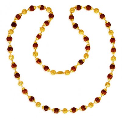 22Kt Gold Religious Rudraksha Mala ( Men`s Gold Chains )
