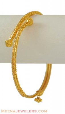 22Kt Gold Handmade Bangle ( Gold Bangles )