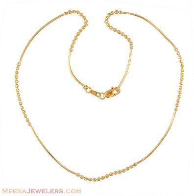 22Kt Gold Ball Chain ( 22Kt Gold Fancy Chains )