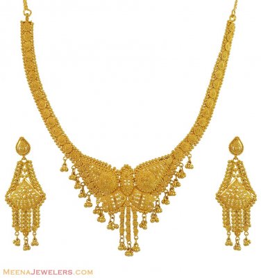 22K Gold Necklace Set ( 22 Kt Gold Sets )