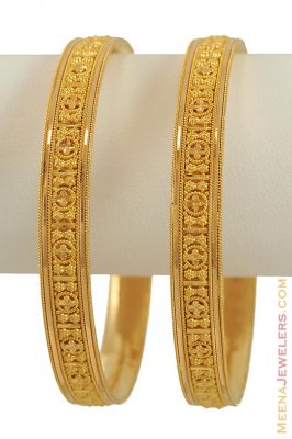 Indian Filigree Bangles (22 K) ( Gold Bangles )