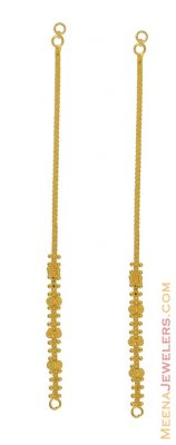 22 Karat Gold Ear Chains ( Gold Ear Chains )