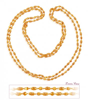 22k 2 Layered White Tulsi Mala ( 22Kt Long Chains (Ladies) )