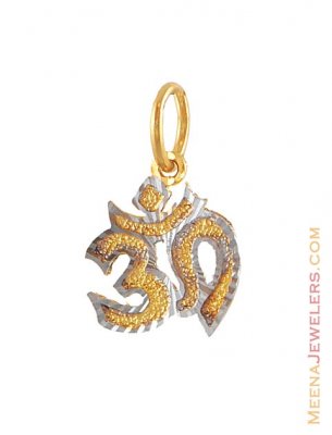 22Kt Two Tone Om Pendant ( Om Pendants )