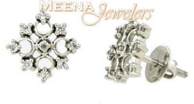 18Kt White Gold Earring ( White Gold Earrings )