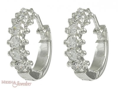 18Kt White Gold Earrings ( White Gold Earrings )