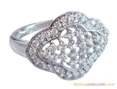 18K Designer Ladies White Gold Ring ( Ladies White Gold Rings )
