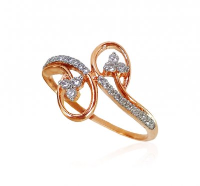 18KT Rose Gold Diamond Ring ( Diamond Rings )