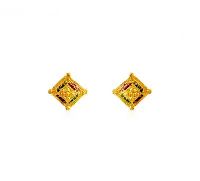 Meenakari Gold Tops 22K ( 22 Kt Gold Tops )