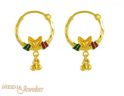 22K Hoops for Babies ( Hoop Earrings )