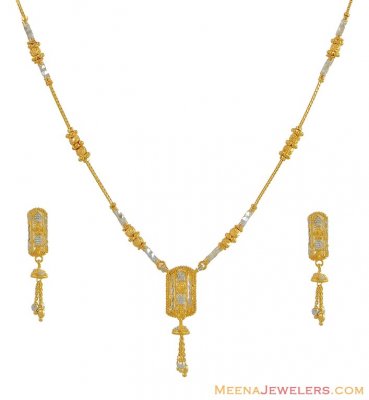 Gold Fancy Necklace Set ( Light Sets )