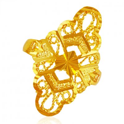 22K Yellow Gold Ladies Ring  ( Ladies Gold Ring )