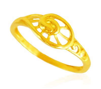 22K Yellow Gold Ladies Ring ( Ladies Gold Ring )