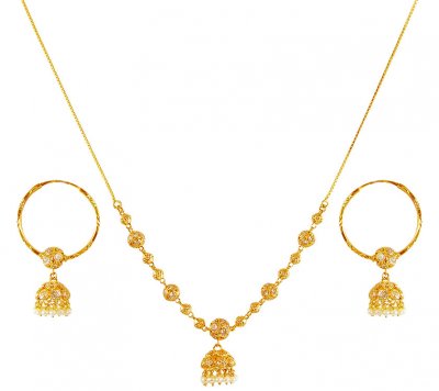 22 Karat Gold Pearl Dokia Set ( Light Sets )