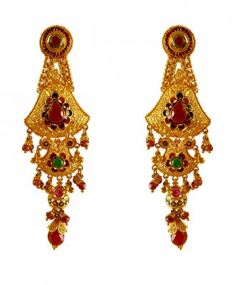 22K Gold Long Earrings ( Long Earrings )