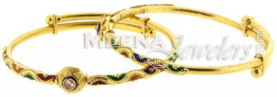 22 Kt Gold Baby Bangles ( Baby Bangles )