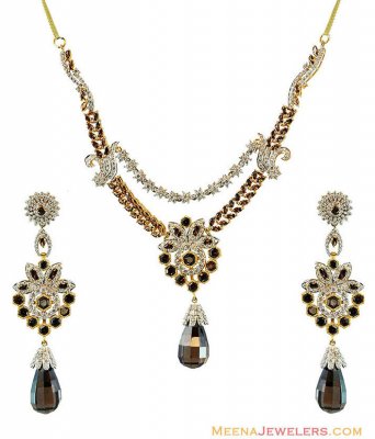 22k Gold Colored Stones Set  ( Precious Stone Sets )