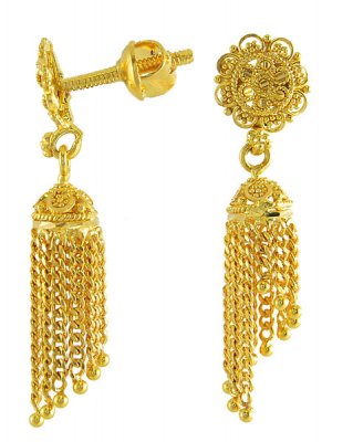 22Kt Gold Earrings ( 22Kt Gold Fancy Earrings )