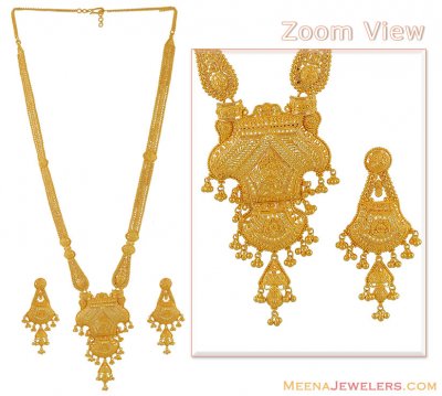 Bridal Necklace Set in 22kt Gold ( Bridal Necklace Sets )