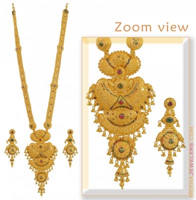 22K Bridal Indian Necklace Set ( Bridal Necklace Sets )