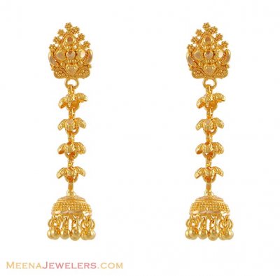 Gold Earrings with Hangings ( 22Kt Gold Fancy Earrings )