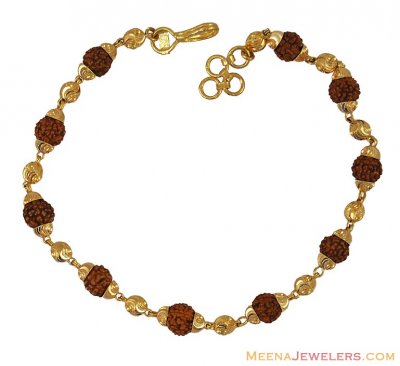 Mens Bracelet with Rudraksha (22K) ( Men`s Bracelets )