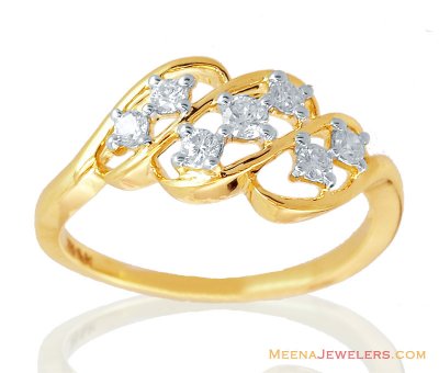 18K Fancy Ladies Diamond Ring ( Diamond Rings )