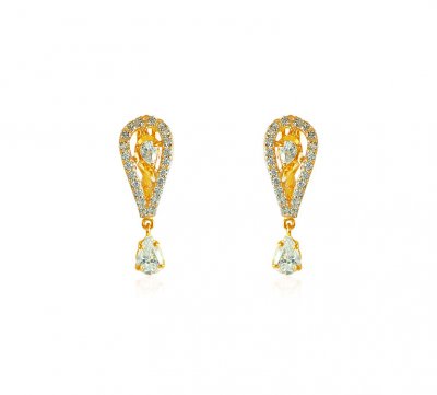 22K Clip On Earring With Hanging ( Clip On Earrings )