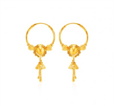 22K Gold Hoop Earrings ( Hoop Earrings )