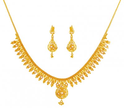 22kt Gold Necklace Set ( 22 Kt Gold Sets )