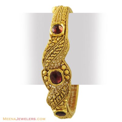 22k Kundan Kada(1 Pc) ( Antique Bangles )