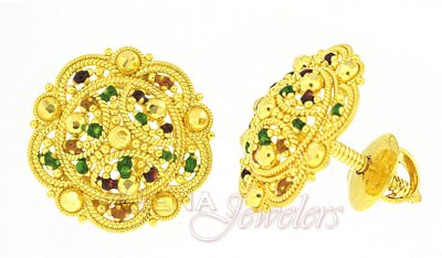 Gold Tops with enamel work ( 22 Kt Gold Tops )