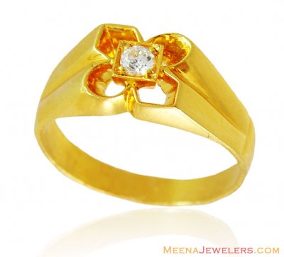 Fancy Gold Mens Ring (22K) ( Mens Gold Ring )
