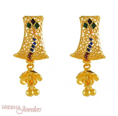 22Kt Gold Earrings ( 22Kt Gold Fancy Earrings )