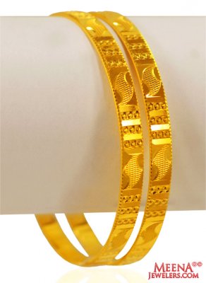 22K Gold Bangles (set of 2) ( Gold Bangles )