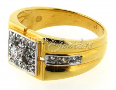 22 Kt Gold Mens Signity Ring ( Mens Signity Rings )