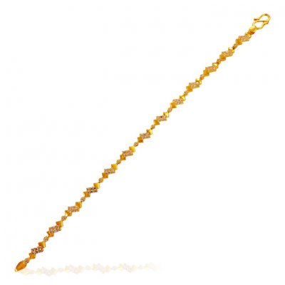 22K Gold CZ Bracelet For Ladies ( Ladies Bracelets )