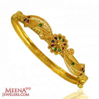 22K Gold Meenakari Kada (1PC) ( Kadas )