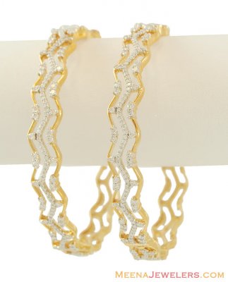 18Kt Yellow Gold Bangle (1 pc Only) ( Diamond Bangles )