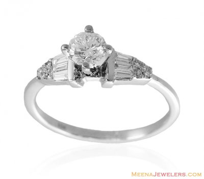 18K White Gold Sophisticated Ring ( Diamond Rings )