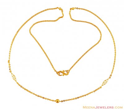 22k Gold Designer Chain ( 22Kt Gold Fancy Chains )