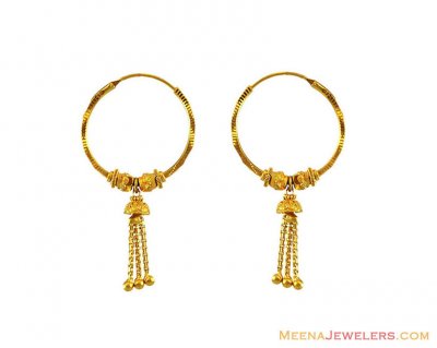 22k Gold Hoops ( Hoop Earrings )