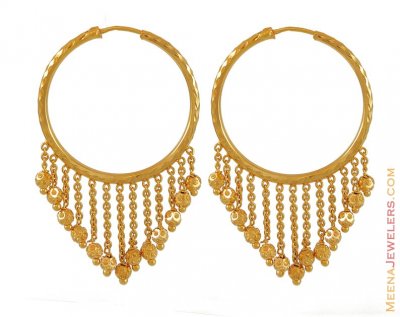 22K Gold Exquisite Hoops ( Hoop Earrings )