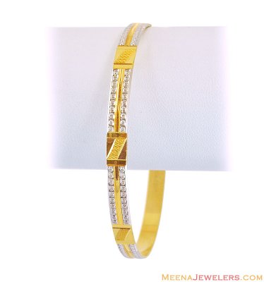 22Kt Gold 2 Tone Bangle (1 Pc) ( Two Tone Bangles )