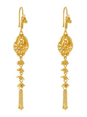 Fancy Earring For Women Fancy Gold Plated Hanging Earrings with Diamond |  Long Chain Drop Diamond