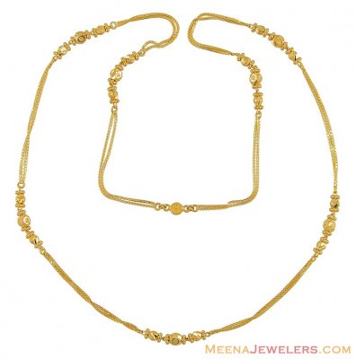 22Kt Gold Layered Chain  ( 22Kt Long Chains (Ladies) )