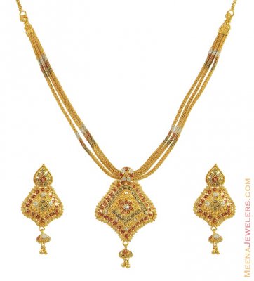 22K Gold Necklace Set ( Light Sets )